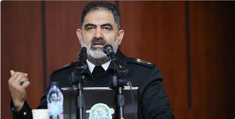 Comandante de la Armada iraní, comodoro Shahram Irani (Fuente: Fars, Irán, 11 de enero, 2023)